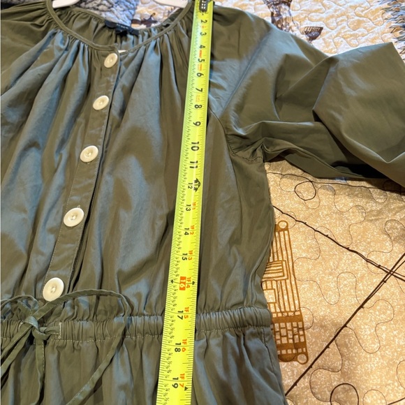 J. Crew Cotton poplin tie-sleeve button-front romper women’s M - Picture 12 of 14